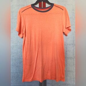 Champion Neon orange/gray sports short-sleeved tee shirt. Kid's size XL.
